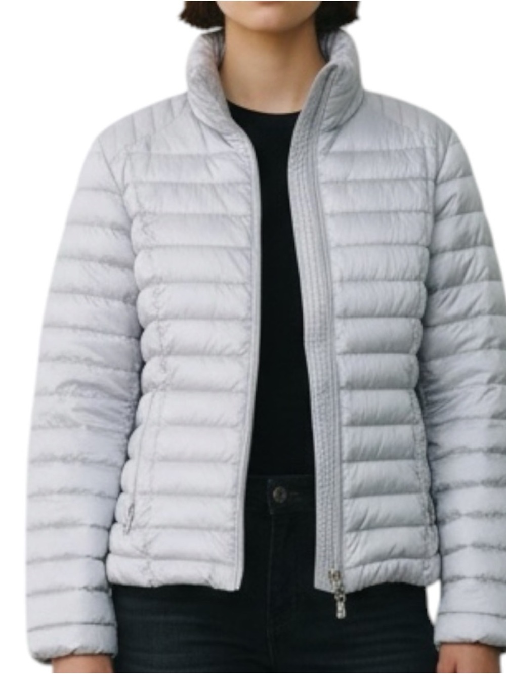 NANETTE LEPORE Feather/Down Filled Grey Quilted Puffer Size Medium